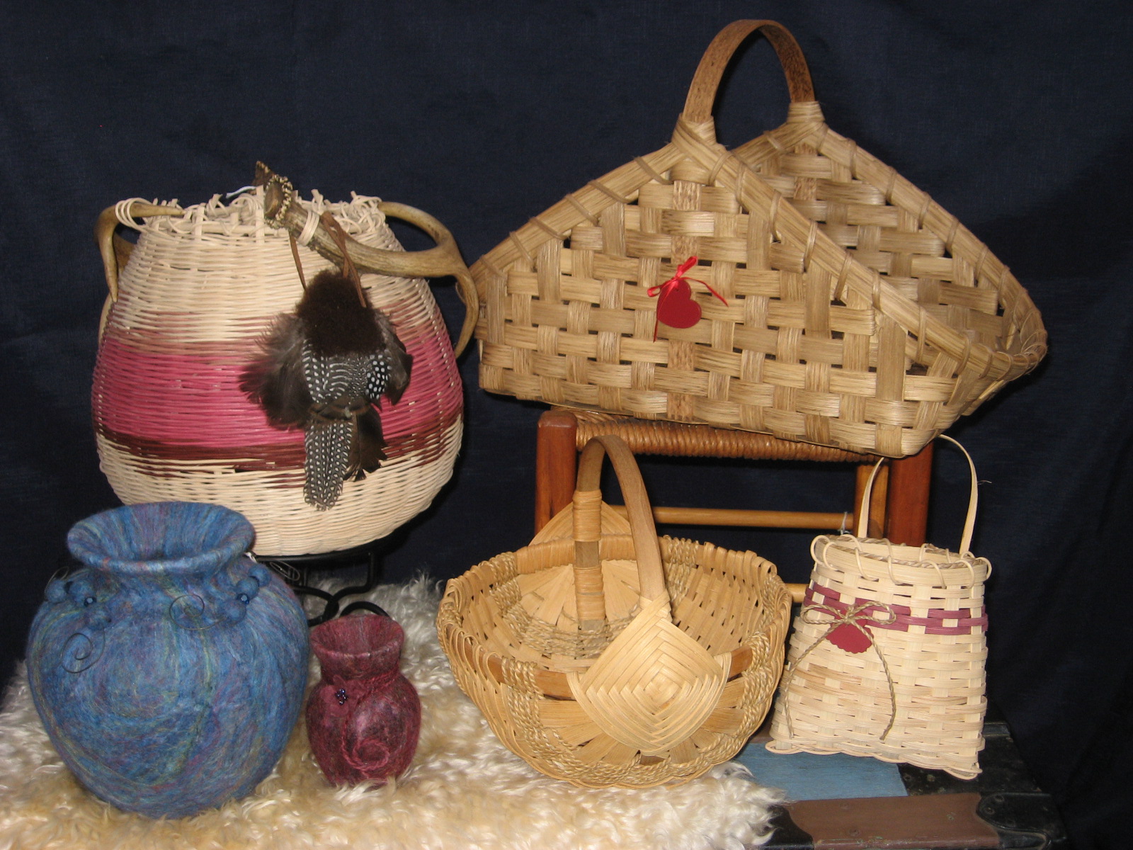 Sharon Reiland felting and basketry